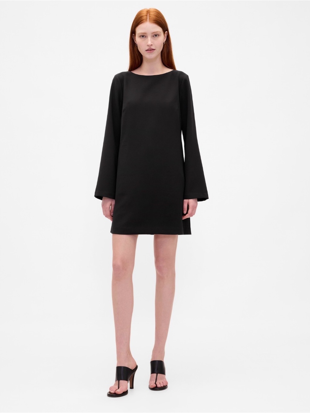 Gap Boatneck Mini Shift Dress.  True Black.  Large.